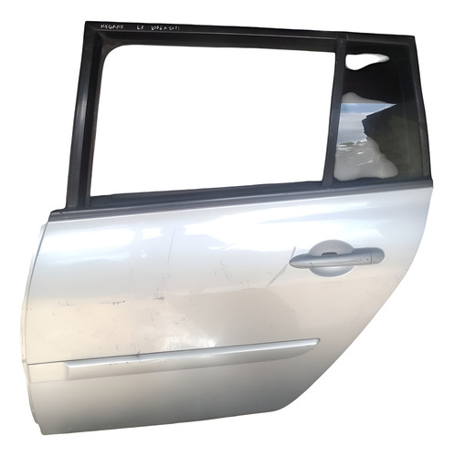 Porta Traseira Esquerda Megane Grand Tour 2007 A 2013. Traseira Esquerdo Prateado