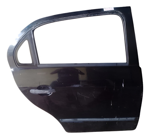 Porta Traseira Direita Volks Gol Voyage G5 G6 G7 G8. Traseira Direita Preto - Imagem 1