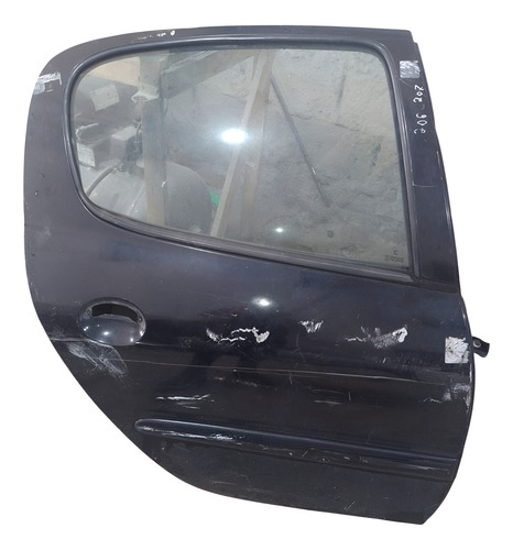 Porta Traseira Direita Peugeot 206 207 2001 A 2013. Traseira Direita Preto