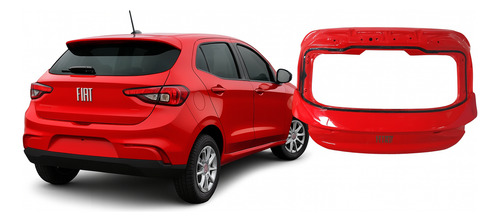 Tampa Traseira Fiat Argo Original Vermelha - Usada 52216153 Vermelha
