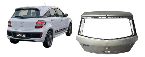 Tampa Traseira Original Chevrolet Agile 52047344 Prata