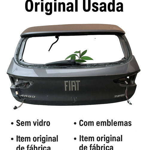 Tampa Traseira Fiat Argo Turbo Original Usada 52216153 Turbo