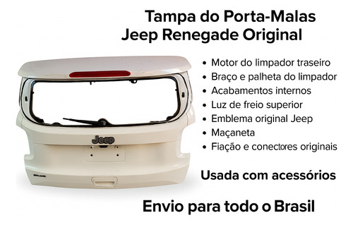 Tampa Do Porta-malas Jeep Renegade Completa Com Acessórios Branco