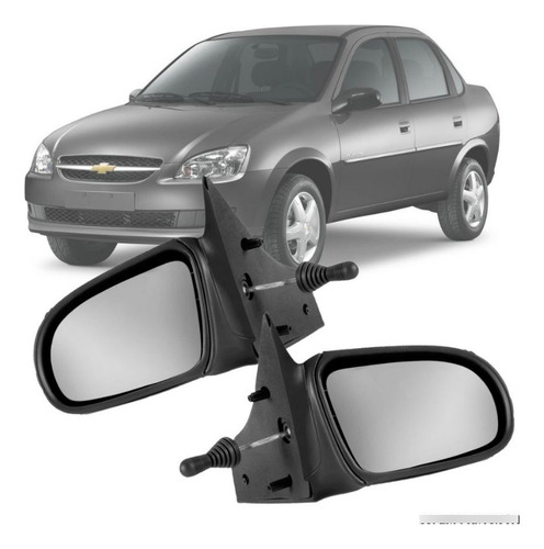 Retrovisor Corsa Classic 1994 2000 2006 2010 2014 C Controle - Imagem 2