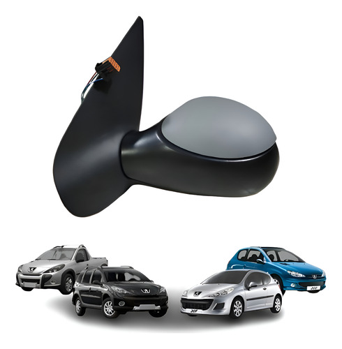 Retrovisor Manual Lado Esquerdo Peugeot 206 207 Usado Org