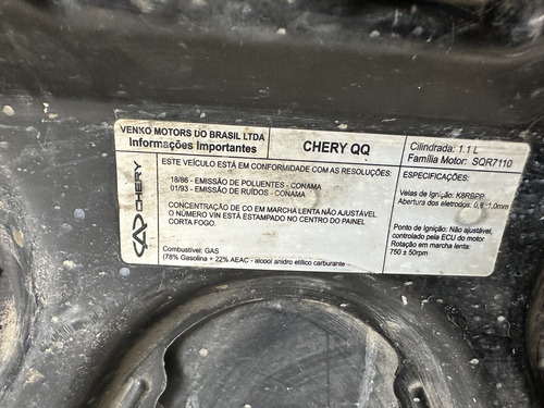 Capo Preto Chery Qq 2011 A 2015 Com Detalhe Original (usado) - Imagem 7