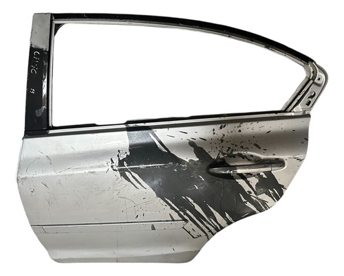 Porta Traseira Esquerda Honda Civic G9 Usada Prata Traseira Esquerda Prateado - Imagem 1