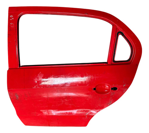 Porta Traseira Esquerda Vw Gol G5 G6 G7 G8 Usada Vermelha Traseira Esquerda Vermelho - Imagem 1