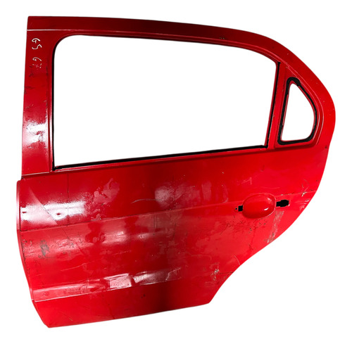 Porta Traseira Esquerda Vw Gol G5 G6 G7 G8 Usada Vermelha Traseira Esquerda Vermelho - Imagem 3
