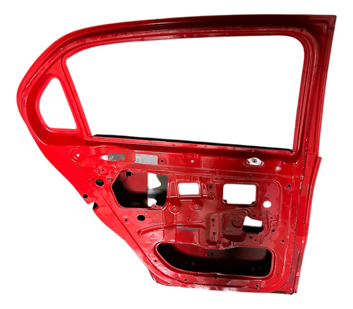 Porta Traseira Esquerda Vw Gol G5 G6 G7 G8 Usada Vermelha Traseira Esquerda Vermelho - Imagem 4