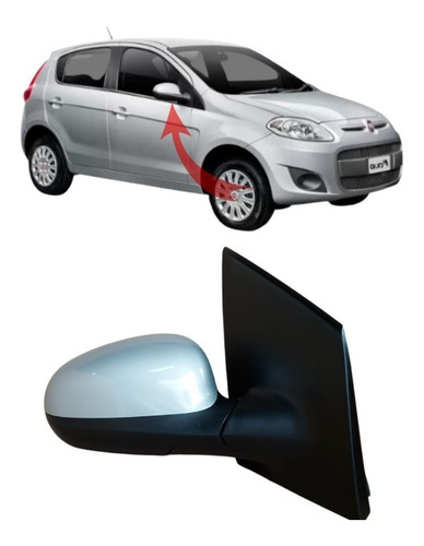 Retrovisor Palio Attractive 2015 Prata Elétrico Ld