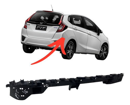 Guia Suporte Pára-choque Traseiro Direito Honda Fit 15 A 21