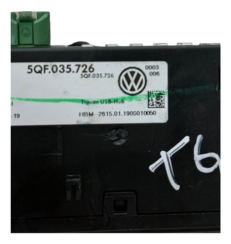 Entrada Usb Aux Vw Tiguan 2019 2020 5qf035726  Preto - Imagem 3