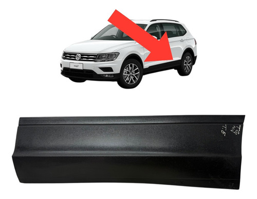 Moldura Acabamento Porta Traseira Esquerda Tiguan 2018  Preto