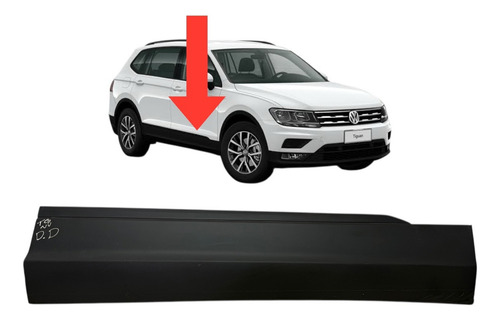 Moldura Acabamento Porta Dianteira Direita Tiguan 2018  Preto