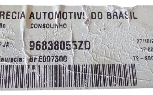 Console Central Freio De Mão Peugeot 207 Original Usado - Imagem 3