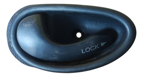 Maçaneta Interna Porta Dianteira Esquerda Palio 2000 Preto Dianteira - Imagem 2