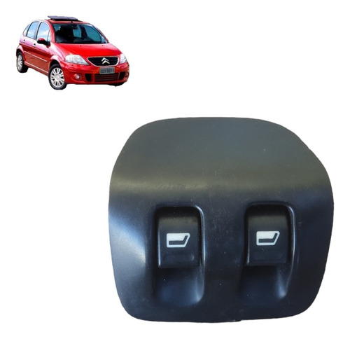 Botão De Vidro Elétrico Porta Traseiro Citroen C3 2010