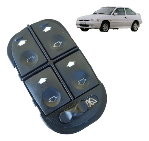 Botão De Vidro Elétrico Lado Esquerdo Escort 1.8 16v 1997