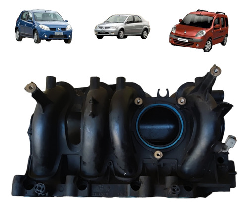 Coletor De Admissão Renault Sandero Logan 1.6 8v 2006 A 2014