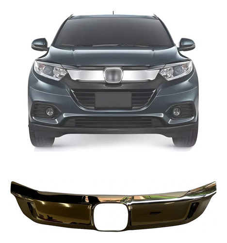 Moldura Cromado Da Grade Dianteira Hrv 2019 2020 2021 Cromomix Cromado