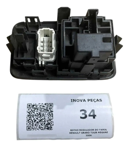 Botao Regulador Do Farol Renault Grand Tour Megane 2008 - Imagem 2