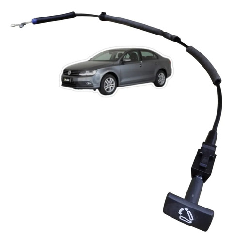 Cabo Da Trava Esquerda Encosto Banco Traseiro Vw Jetta 2017 Preto - Imagem 1