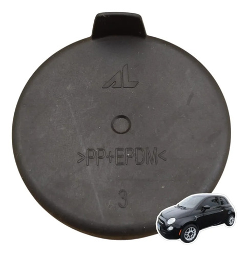 Tampa De Borracha Traseira Do Farol Fiat 500 2012 A 2015