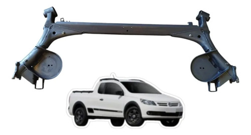 Eixo Traseiro Original Volkswagen Saveiro G5 G6 Preto - Imagem 1