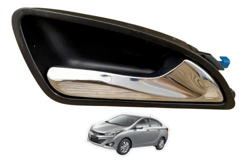 Maçaneta Interna Direito Hyundai Hb20 2014 A 2017 Orig Preto Dianteira/traseira