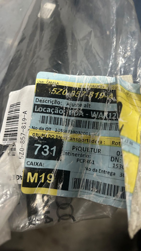 Trilho Cinto Regulador  Altura Gol Saveiro Voy Le/5z0857819 Preto - Imagem 6