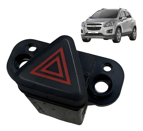 Botão Pisca Alerta Tracker 2014 A 2016 Preto