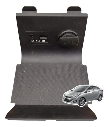 Moldura Console Central Porta Usb Tomada Hyundai Hb20 2015