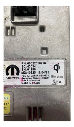 Carregador Por Indução Fiat Pulse  Preto - Imagem 3