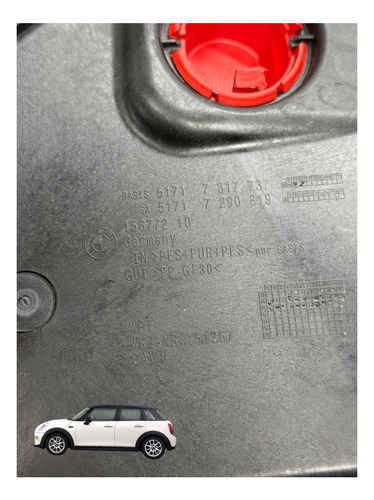 Acabamento Churrasqueira Direita Mini Cooper 2015 F55  Cinza - Imagem 3