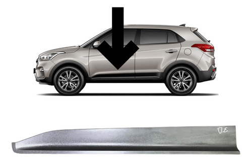 Moldura Da Porta Dianteira Esquerda Hyundai Creta Até 2021