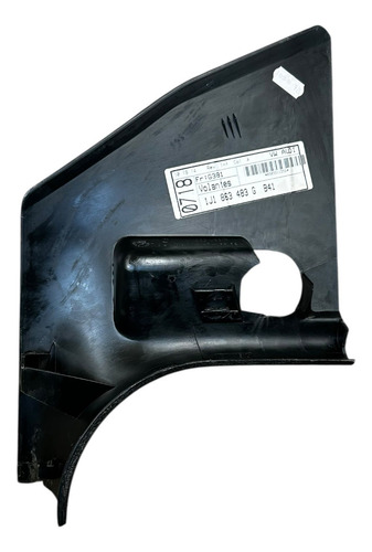 Acabamento Inferior Coluna Esquerda Vw Golf 1j1863483 Preto Preto - Imagem 5