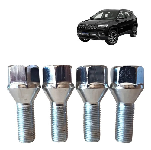 Jogo 04 Parafusos Roda Jeep Compass 2015 2016 2017 2018 19