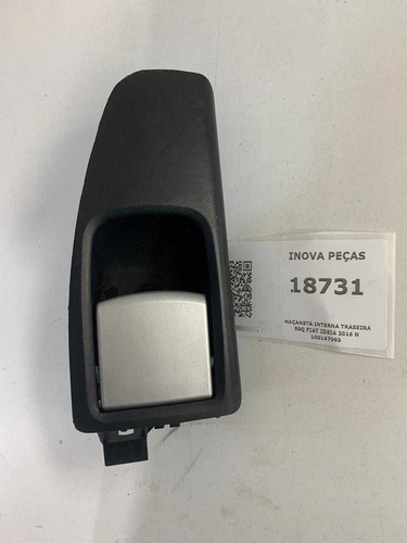 Maçaneta Interna Traseira Esq Fiat Ideia 2016 N 100167993 Preto Traseira