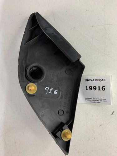 Moldura Do Retrovisor Interno Esq Ford Ka 2006 98kub23409 Preto - Imagem 3