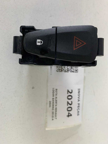 Bota Alerta Renault Logan Sandero 2015 A 2021 Preto