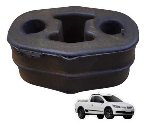 Coxim Borracha Do Escapamento Volkswagen Saveiro 2010 A 2013