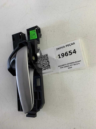 Maçaneta Interna Diant Dir Honda Fit 2015 A 2020 Prata Dianteira