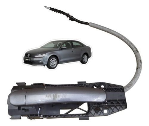 Maçaneta Externa Porta Traseira Esquerda Vw Jetta 2016 2017 Cinza-escuro Traseira