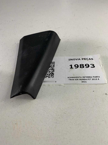 Acabamento Interno Porta Tras Dir Honda Fit 2015 À 2021 Traseira Direita Preto