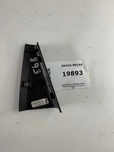 Acabamento Interno Porta Tras Dir Honda Fit 2015 À 2021 Traseira Direita Preto - Imagem 2