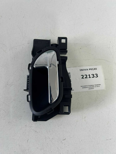 Macaneta Interna Traseira Direito Citroen C3 2016 1904002 Preto Dianteira/traseira