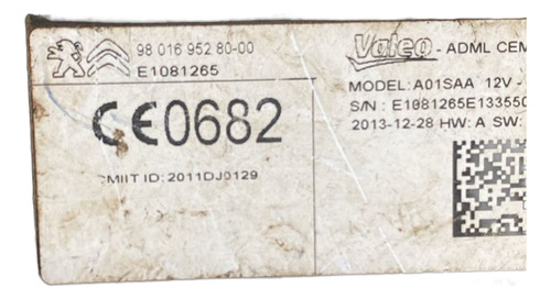 Módulo Central De Conforto Centralina De Trava Citroën Orig - Imagem 2