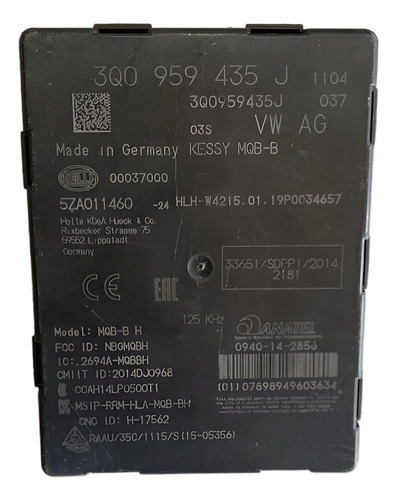 Módulo Keyless Original Vw Jetta/golf/passat/tiguan