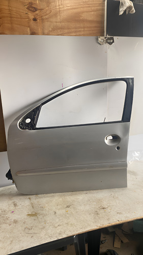 Porta Dianteira Esquerda Original Peugeot 206 2005 Dianteira Esquerdo Prateado